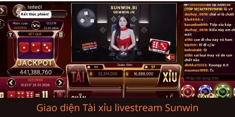 Ưu điểm vượt trội của sảnh Tài xỉu livestream Sunwin