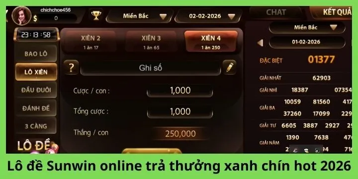 Giới thiệu đôi nét về trò chơi lô đề Sunwin