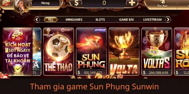Hướng dẫn trải nghiệm Sun phụng Sunwin trên thiết bị di động 